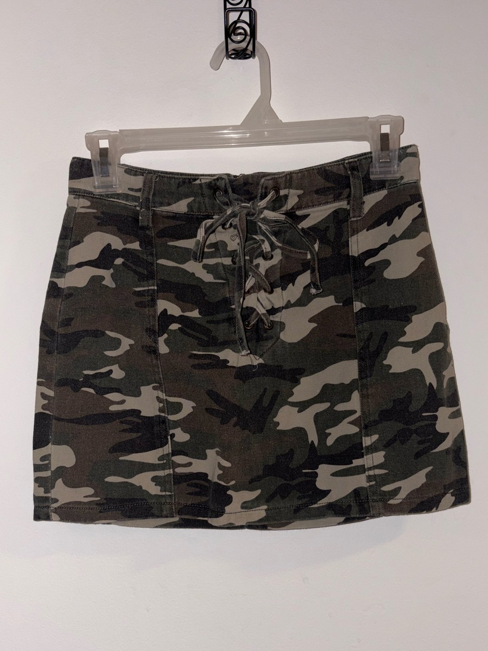 Forever 21 Camo Lace-Up Mini Skirt - Olive & Tan